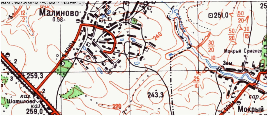 Карта межевания краснозоренского района