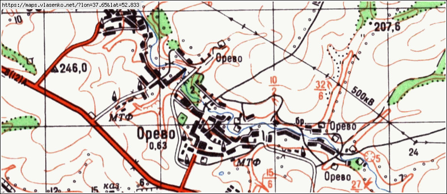 Карта орловской области краснозоренского района орловской области