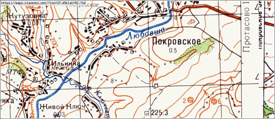 Карта покровского района орловской области подробная с деревнями