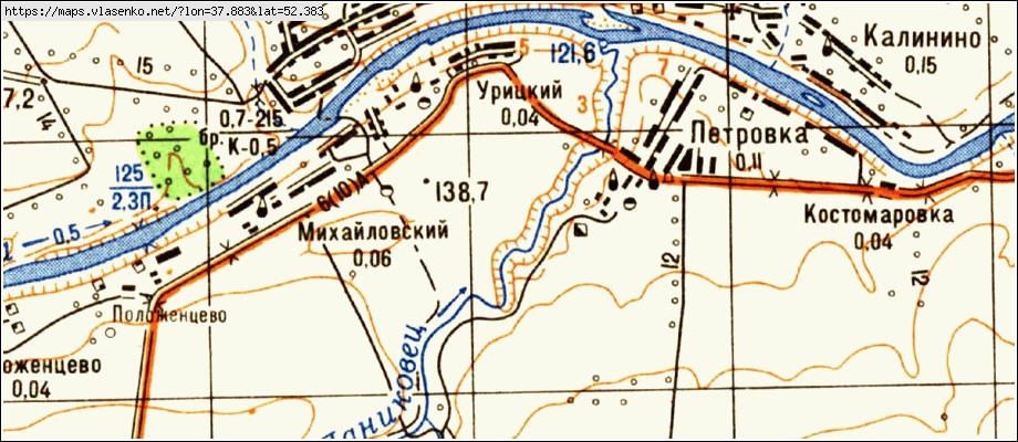 Карта ливенского района орловской области подробная с деревнями