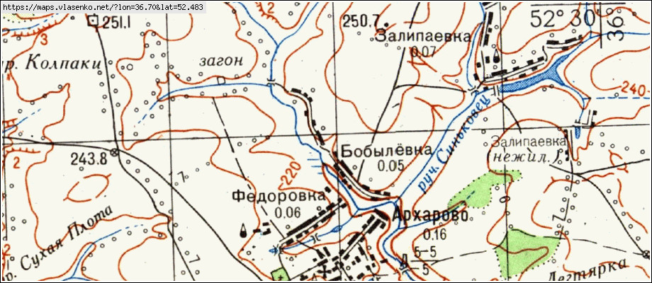 Карта малоархангельского района орловской области с деревнями и дорогами