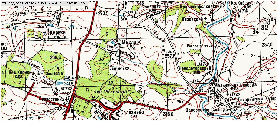 Новосильский район карта