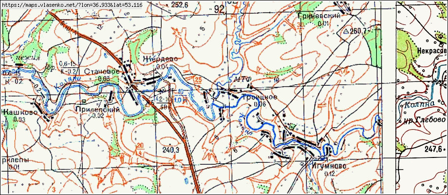 Карта новосильский район