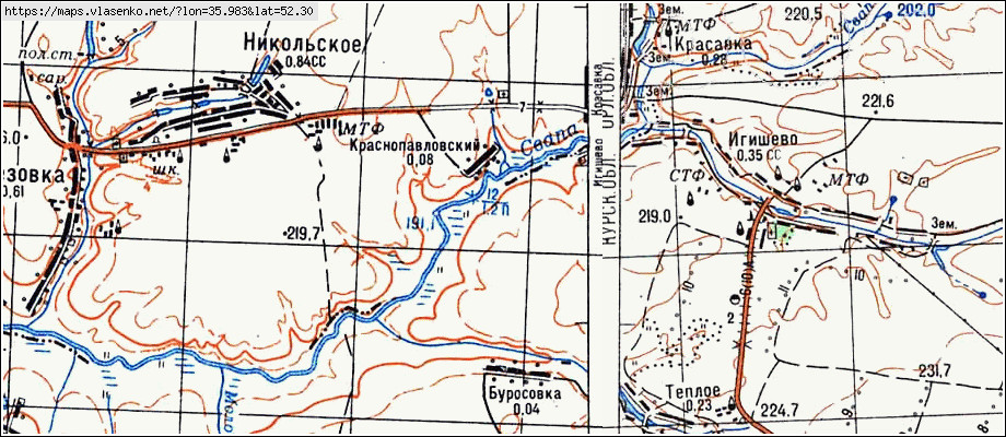 Карта троснянского района