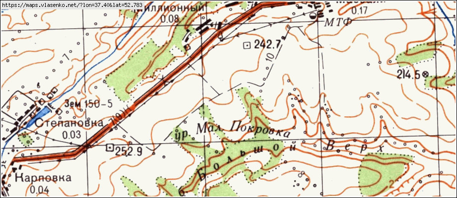 Карта верховского района орловской