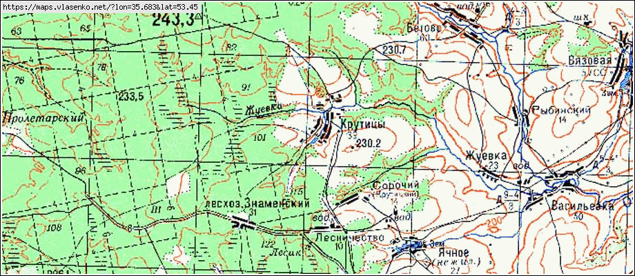 Карта знаменский район орловской области