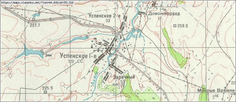 Карта с успенское московской области