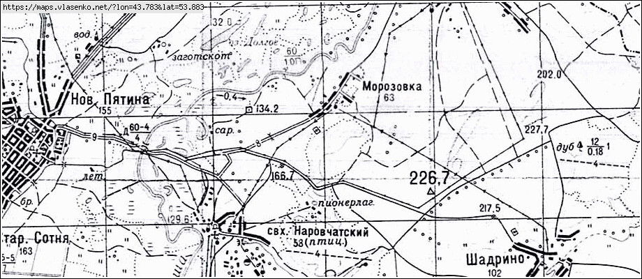 Карта пензенской области наровчатского района пензенской области