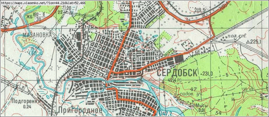 Топографическая Карта Сердобского Района