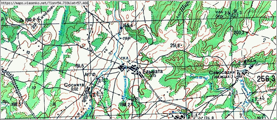 Карта частинского района