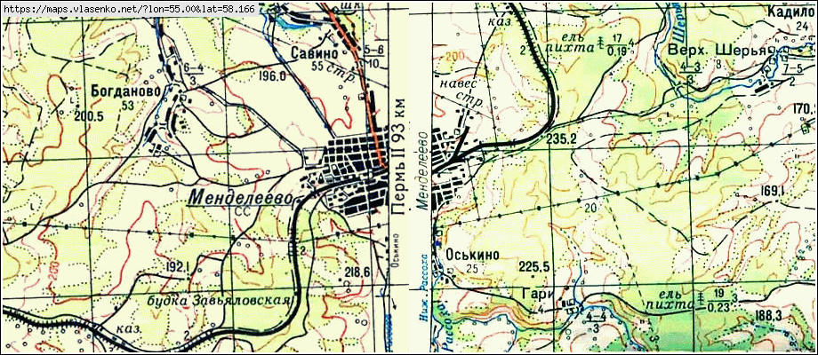 Карта челва пермский край