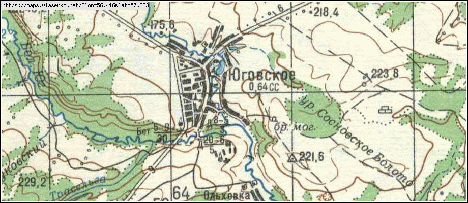 Топографическая карта кунгурского района