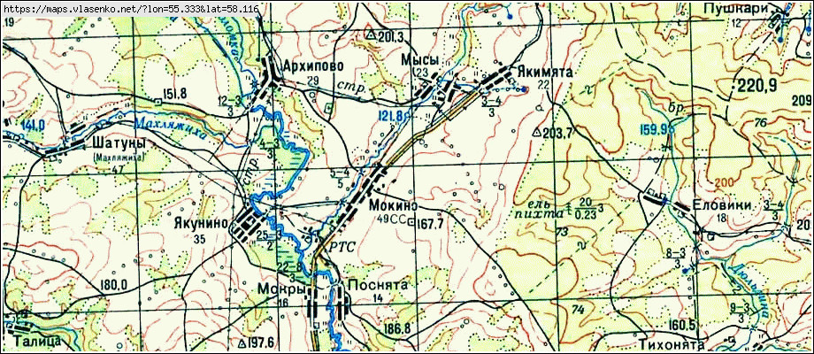 Карта нытвенского района со спутника