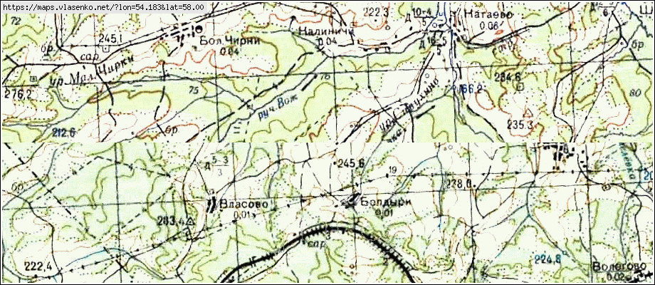 Карта верещагинского района 1924 года