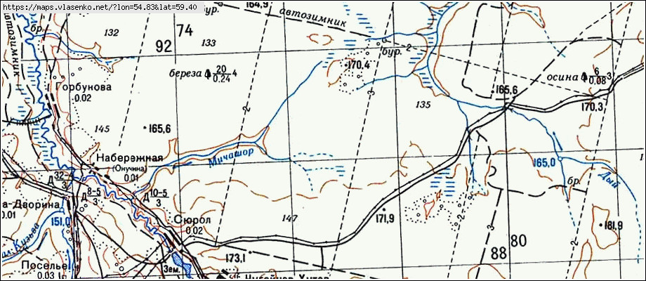 Карта юрлинского района