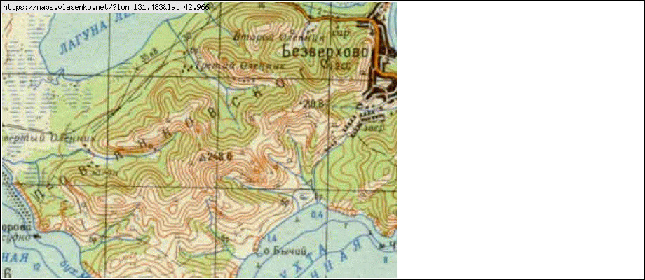 Карта безверхово приморский край