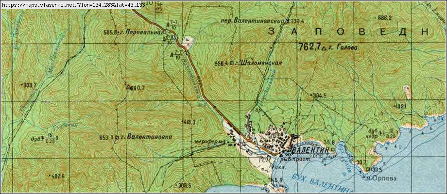 Приморский край карта бухта валентин