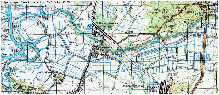 Карта лесозаводского района приморского края подробная