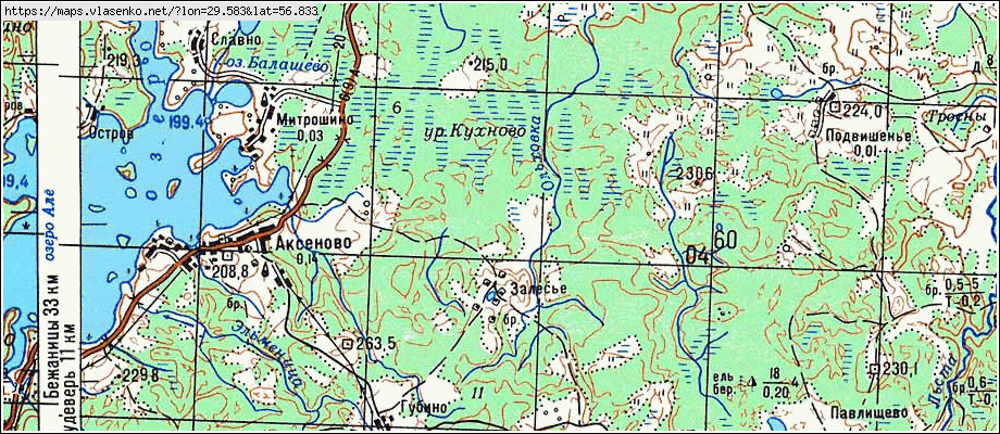 Карта бежаницкого района 1940 года