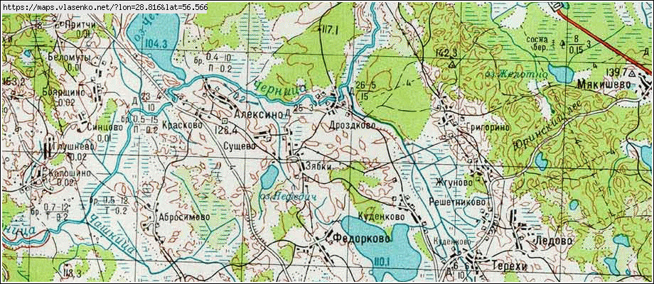 Карта пушкиногорского района