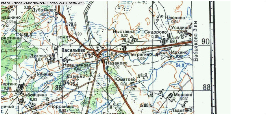 Карта красногорского района псковской области