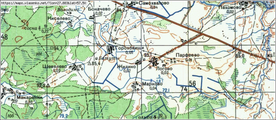 Карта ЖИЛИНО, Псковская область, Палкинский район