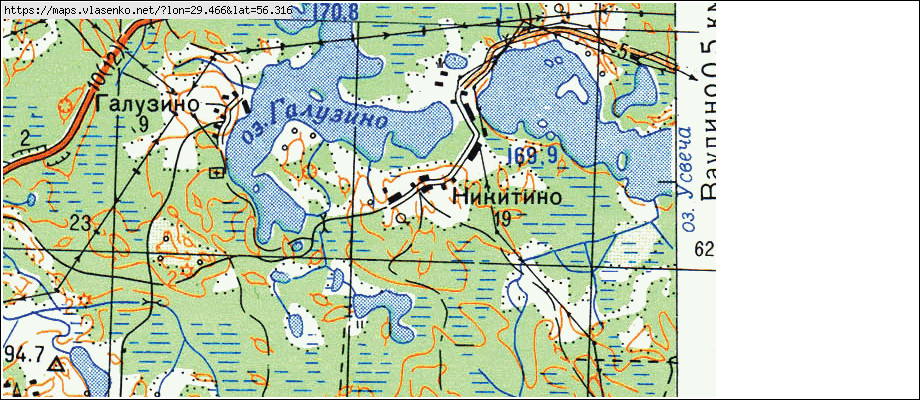 Карта пустошкинского района псковской области 1940 года