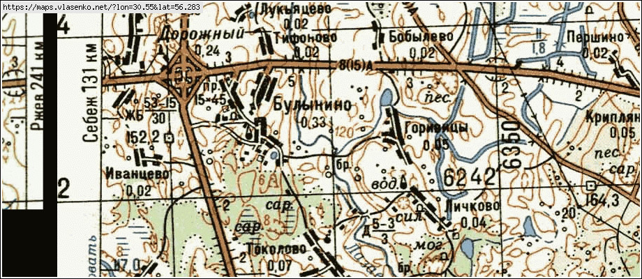 Карта великолукского района псковской области с деревнями и дорогами