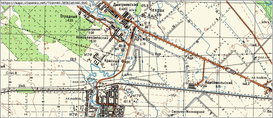 Деревня дружба карта