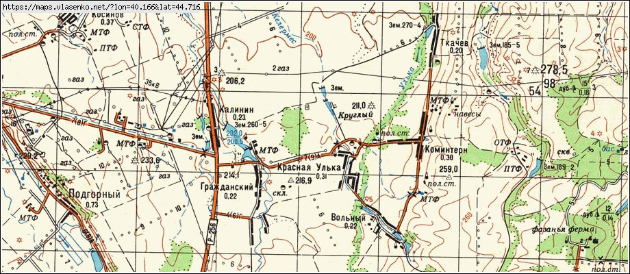 Карта майкопа 1950 года