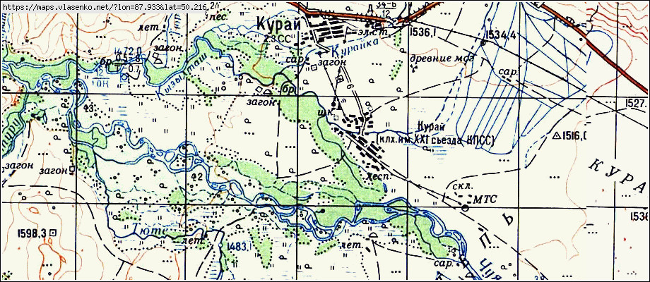 Карта кош агачского района