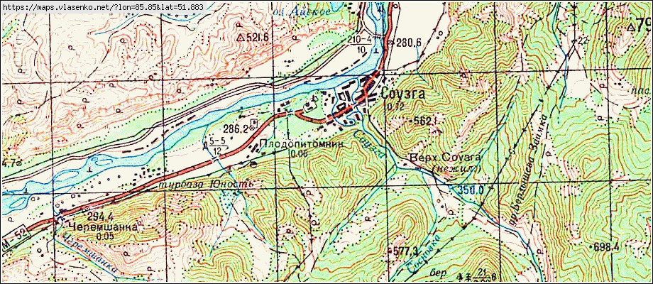 Республика алтай карта манжерок