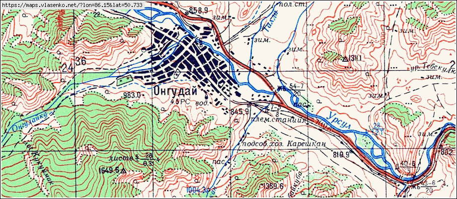 Кадастровая карта онгудай