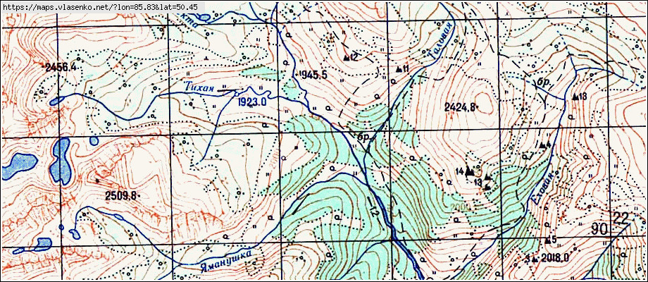 Республика алтай карта топографическая