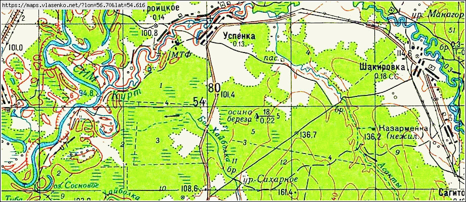 Карта с успенка тюменской области