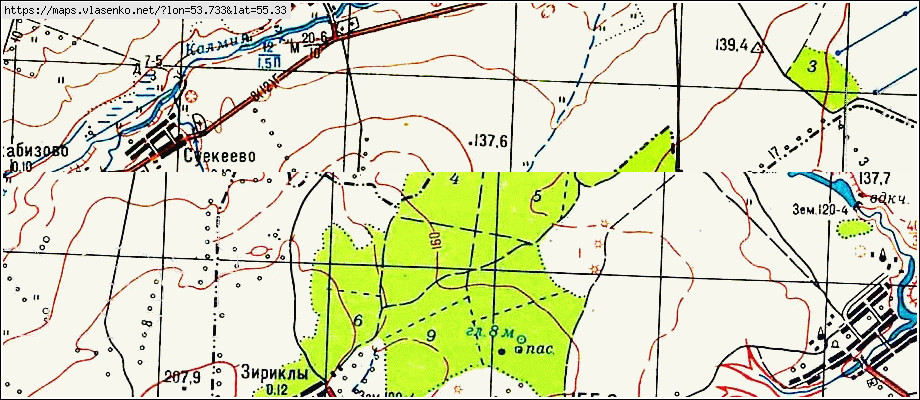 Карта бакалинского района республики башкортостан с деревнями