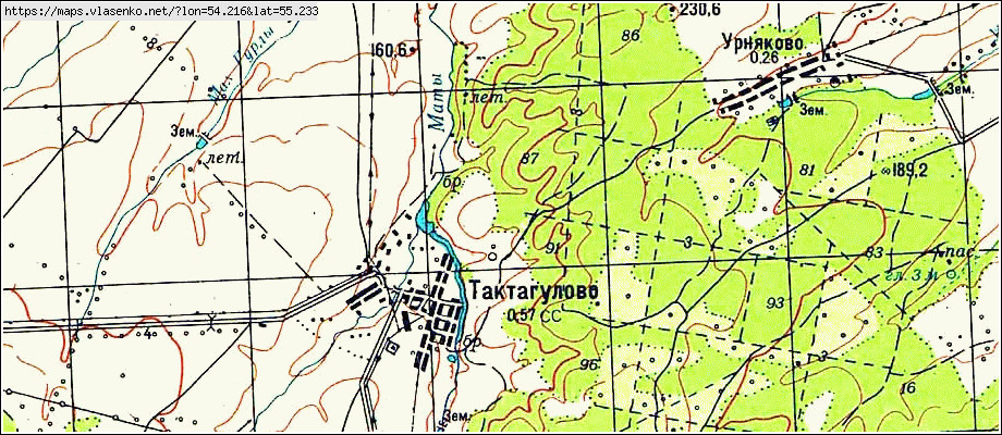 Карта гугл бакалинский район