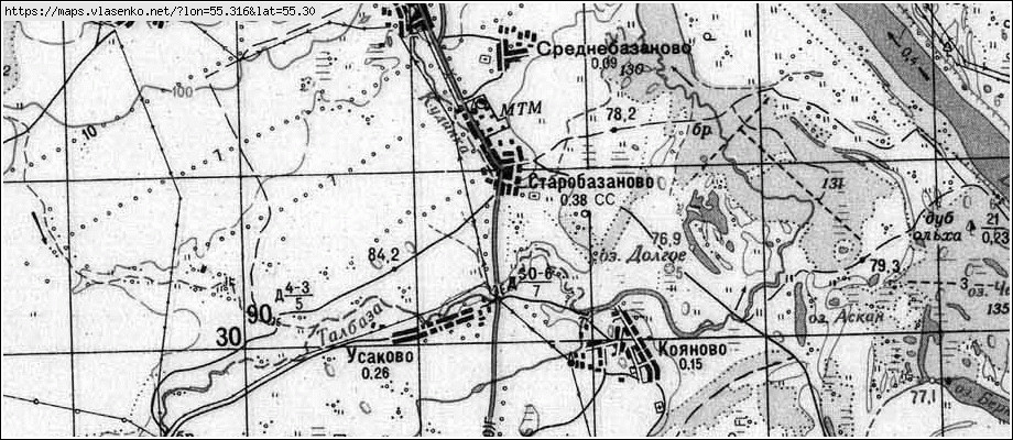 Озера бирского района карта