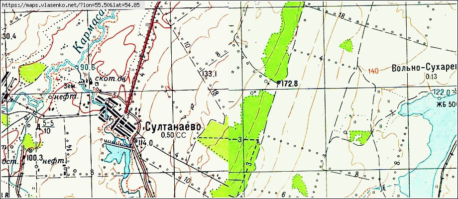 Карта Башкортостана Благоварский Район