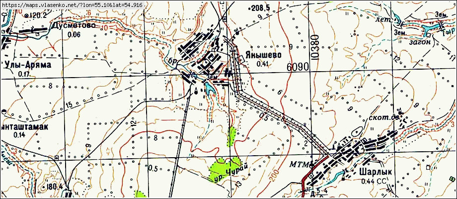 Карта с языково благоварского района