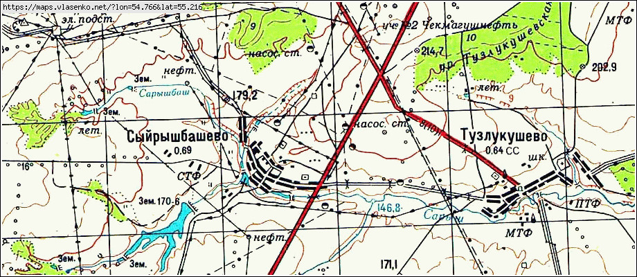 Карта чекмагушевского района