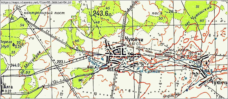 Карта давлекановского района с прудами