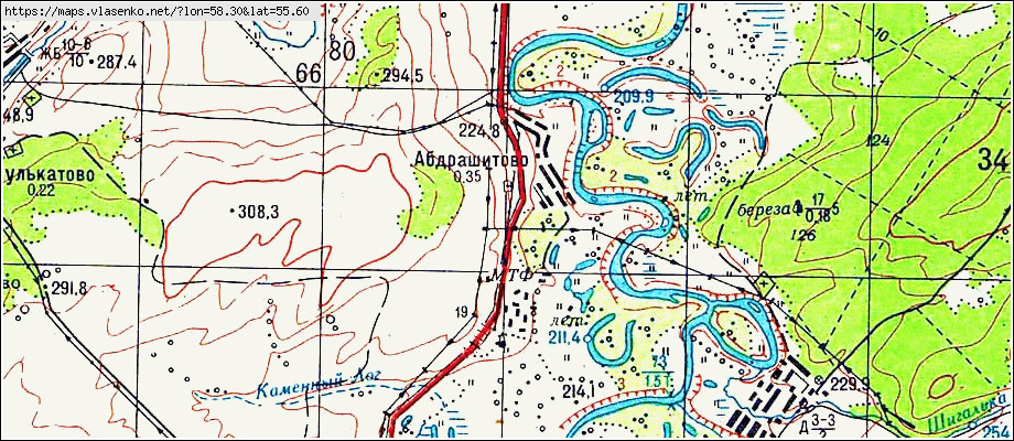 Альшеевский район карта