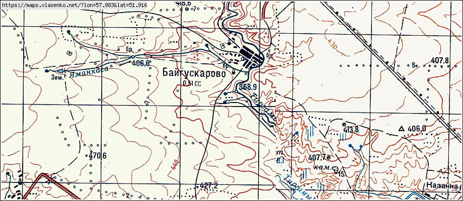 Подробная карта хайбуллинского района с дорогами и деревнями