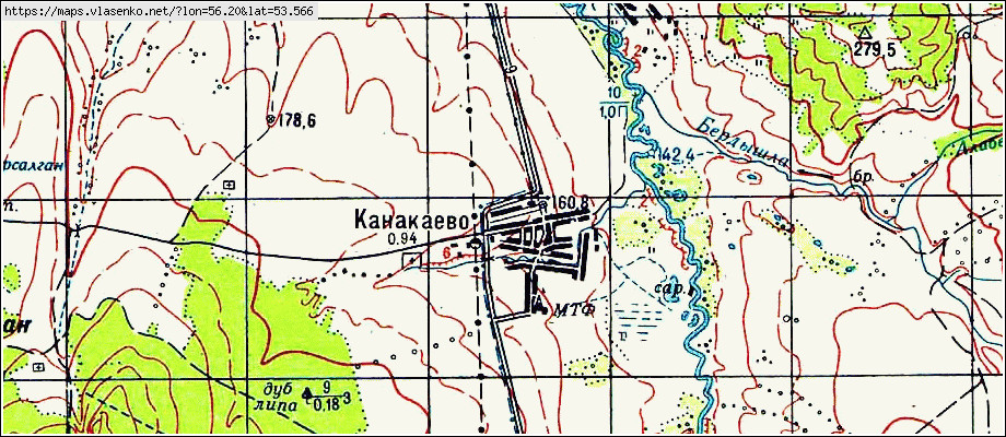 Ишимбайский район карта с деревнями подробная