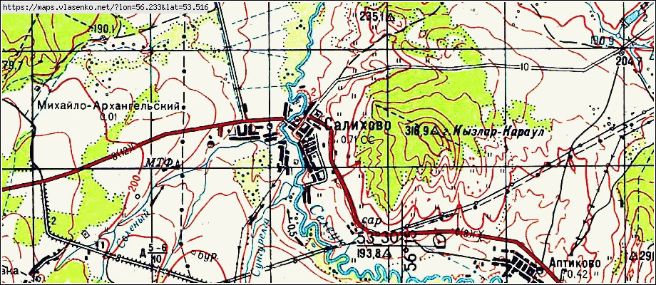 Карта деревни салихово ишимбайский район