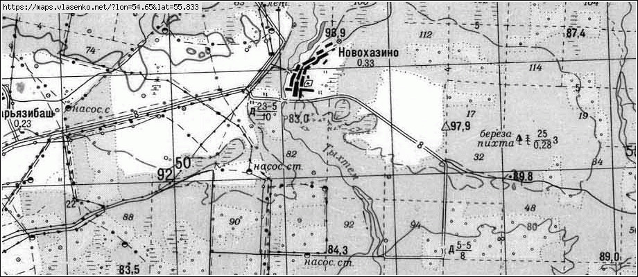 Новокабаново краснокамский район карта