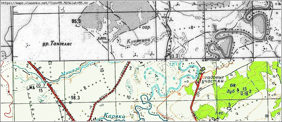 Карта кушнаренковского района с деревнями