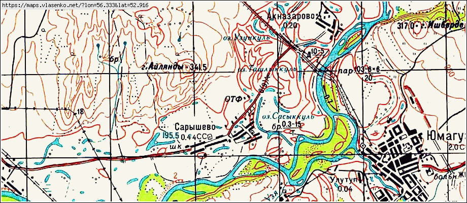 Карта мелеузовского района с населенными пунктами