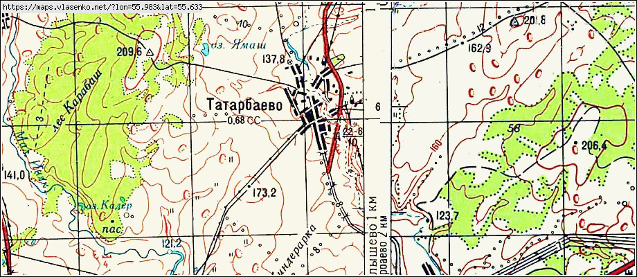 Карта мишкинского района